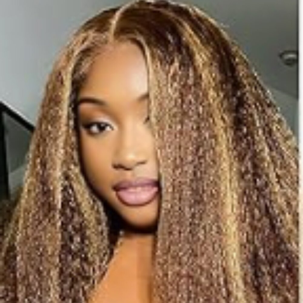 SOLD-30" Soft Kinky Straight Dominican Blowout Lace Frontal Wig